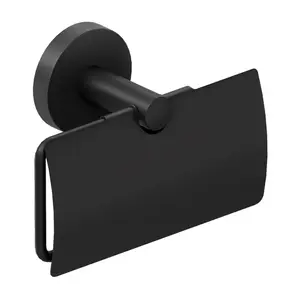 Start Держатель для туалетной бумаги Cosmic с крышкой, матовый черный
