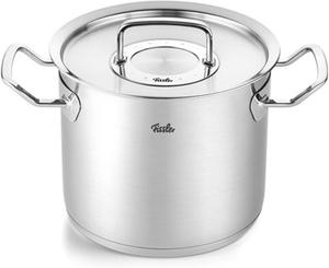 Кастрюля Fissler Original-Profi Collection/высокая из нержавеющей стали (Ø 20 см, 5,2 л). В комплекте металлическая крышка, внутренняя мерная шкала - подходит для индукционных плит. Сделано в Германии