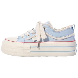 JimiXiong Женские лоу-топ скейтборд кроссовки светло-голубые, цвет Light Blue