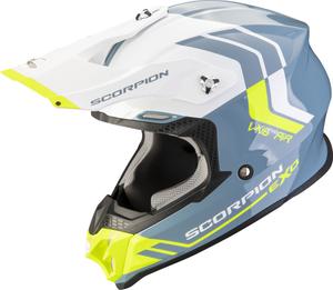 Мотокроссовый шлем Scorpion vx-16 evo air fusion, Blue/White/Yellow