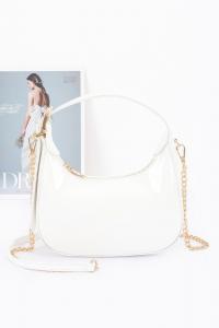 Эмалированная сумка хобо FASHNZFAB, белый