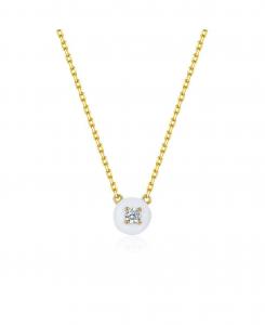 Колье Маленький кекс белого цвета Anna Zuckerman, White