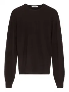 Шерстяной свитер с круглым вырезом LEMAIRE, красный