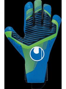 Вратарские перчатки «Uhlsport Aquagrip Hn» синего цвета