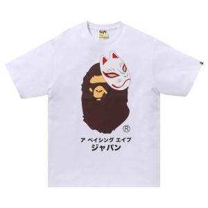 Футболка BAPE Japanese Fox Mask Tee, White