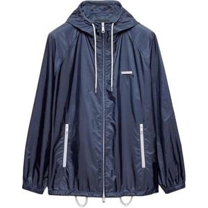 PRADA Переработанный нейлоновый жакет, Blue