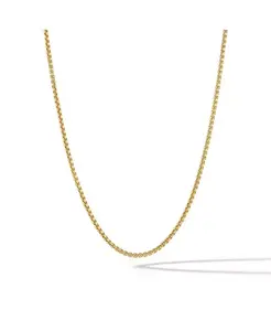 Мужское ожерелье-цепочка 2 мм из стерлингового серебра, скрепленное 14-каратным золотом, с застежкой-попугаем Vincero, gold