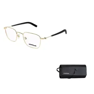 MONTBLANC Металлическая квадратная оправа для очков унисекс золотая, Gold