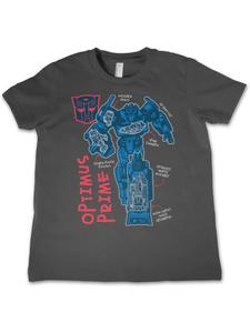 Футболка Transformers Optimus Prime Kids Tee серого цвета Transformers