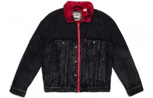 Мужская джинсовая куртка Levi's levi’s, цвет Dark black gray