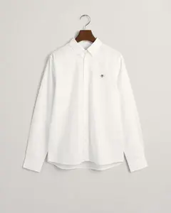 Однотонная рубашка с длинными рукавами Gant, белый