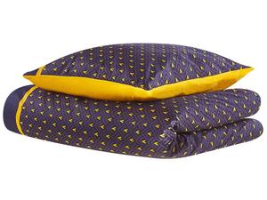 Постельное белье Beliani WALLINGFORD 2-tlg, синий - фиолетовый - желтый - текстиль - 135 x 1 x 200 см