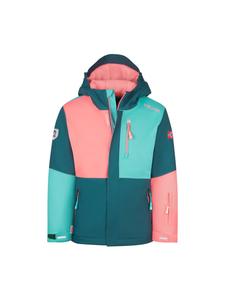 Кораллово-розовая куртка Hallingdal для лыж/сноуборда Trollkids