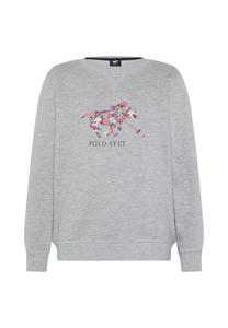 Толстовка с цветочным логотипом POLO SYLT, цвет Neutral Gray Melange