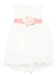 Платье из тюля с вышивкой Abel & Lula, белый