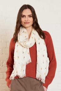 Вискозный шарф с принтом Nomads Clothing, белый