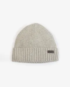Мужская шерстяная шапка с ребристым подолом Barbour, серый