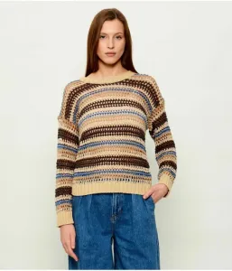 Льняной свитер WKDONIRICA regular fit Weekend Maxmara, коричневый