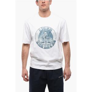 Футболка LIBRA ROCKBAND из хлопка, облегающая Neil Barrett, White