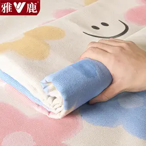 Yalu Простыня 230х270 см из грубого хлопка, 2 шт, с наволочками, дизайн Smiley Face