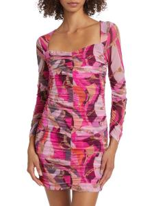 Мини-платье Lolisa Sweetheart L'AGENCE, цвет Pink Multi Buckle Swirl