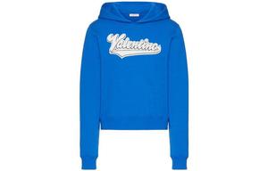 Свитшот с вышитым логотипом Valentino, темно-синий