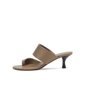 Rosa Bianca Женские тапочки-шлёпанцы Camel с подкладкой из овчины, цвет Camel (Sheepskin Lining)