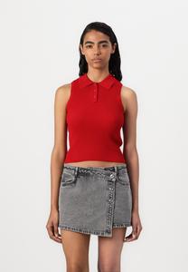 Топ ONLMEDDI POLO ONLY, темно-красный