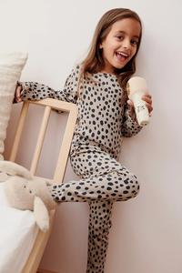 Детский лонгслив Nieve Printed Longsleeve Rib T-shirt Liewood, бежевый