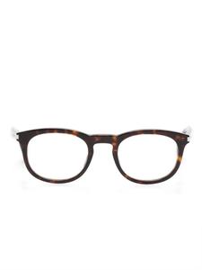 Очки в круглой оправе Saint Laurent Eyewear, коричневый