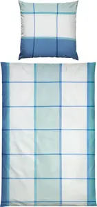 Постельное белье , синее, 1x 155x200 см + 1x 80x80 см Erwin Müller