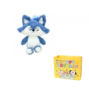 Игрушечная лиса плюшевая кукла высота 35см Enlightenment, синий