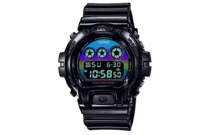 CASIO Часы Men G-SQUAD Series 50mm Blue Watch DW-6900RGB-1, Black