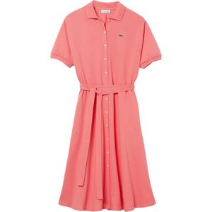 LACOSTE Женское розовое платье с короткими рукавами