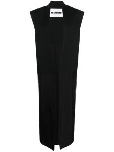 Jil Sander однобортный жилет, черный