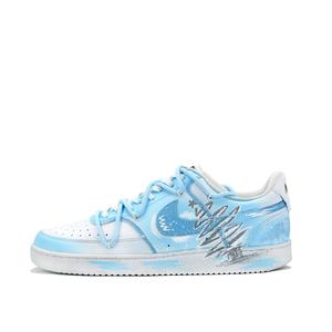 Nike Court Vision 1 скейтборд обувь unisex low top синий белый градиент & gray hand drawn