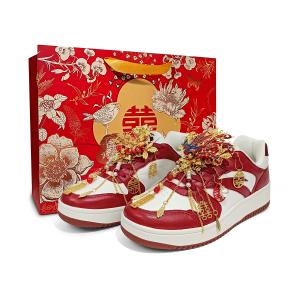 Амортизирующие, износостойкие, легкие, нескользящие, низкие, для скейтбординга, унисекс Anta, atd8007d-7a( белый красный )