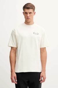 Хлопковая футболка Hummel, бежевый