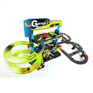 Парковочный комплекс Molto Parking 3 Plants Plus Tracks с 5 автомобилями, 59x55x33 см, желтый