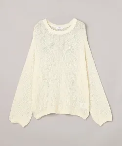 Пуловер из сетчатой тесьмы и ленточной пряжи Coen, цвет Off White