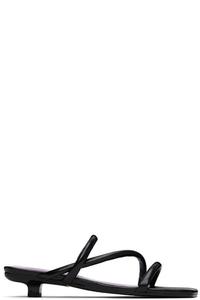 Черные босоножки на каблуке из кожи наппа Morena BY FAR
