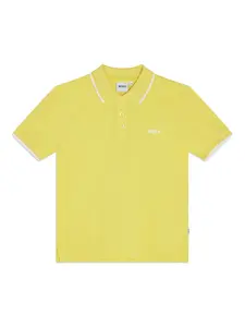 Рубашка поло с логотипом BOSS Kidswear, желтый