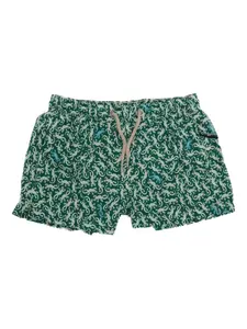 Плавки-шорты с принтом MC2 Saint Barth Kids, зеленый
