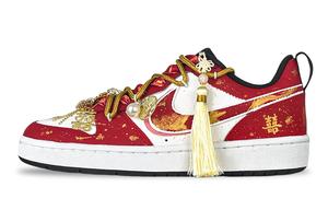 Nike Кроссовки для скейтбординга Court Borough 2 противоскользящие износостойкие низкие детские True Red подростковые