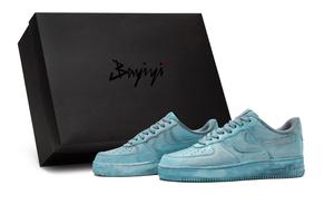 Nike Кроссовки Air Force 1811 Manufacturing, весна-осень, синие, унисекс, низкие, для скейтбординга, Special Shoe Box, синие