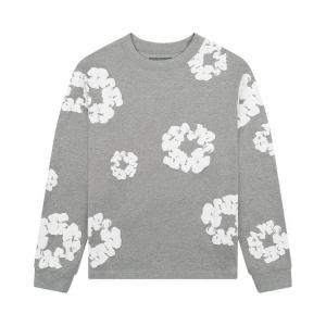 Футболка Denim Tears Long-Sleeve Wreath Tee Grey, серый
