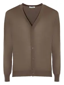 Кардиган с V-образным вырезом и пуговицами Kangra, коричневый