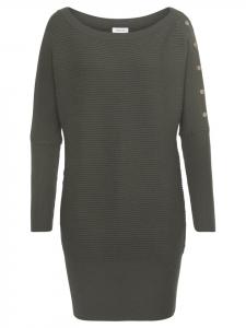 Пуловер LASCANA Long, хаки