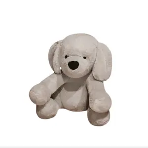 Мягкая и милая сидячая собачка плюшевая кукла высота 40см/65см OUYIN, серый