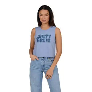 Футболка без рукавов Salty Crew Sea life cropped, синий